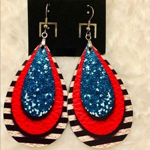 Beautiful 3-toned sublimated earrings